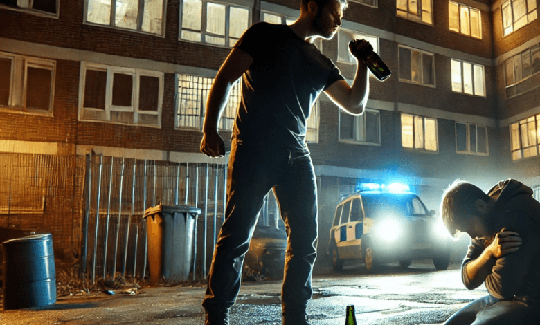 Пляшкою по голові - за зауваження (ілюстрація від ШІ)