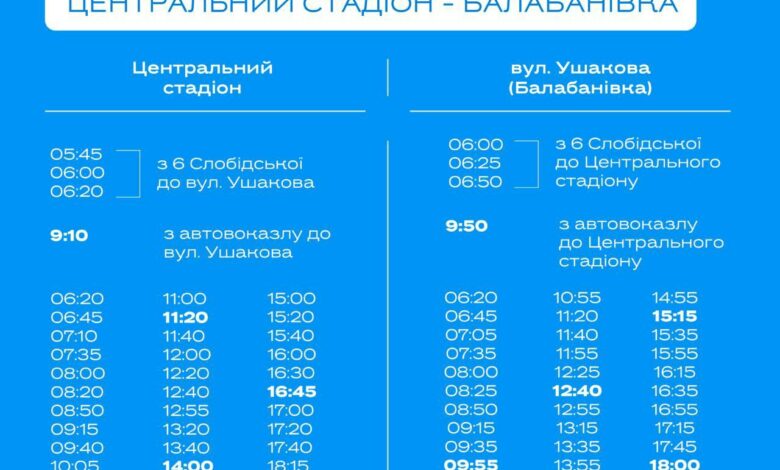 розклад автобусу маршрут №91