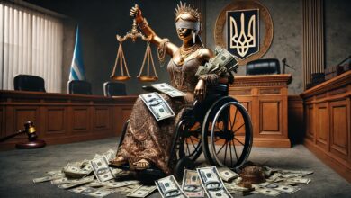 Прокурори-інваліди. Ілюстрація від ШІ
