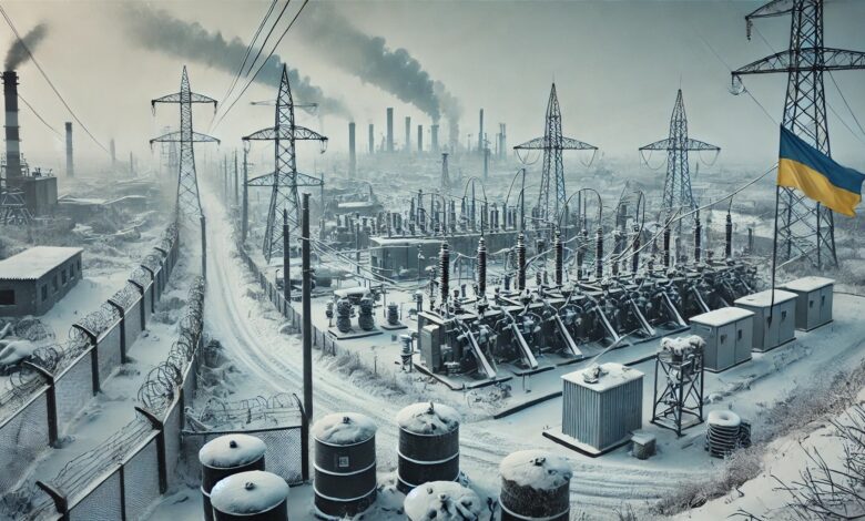 Енергетика взимку (ілюстрація від ШІ)