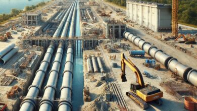 Будівництво водогону (ілюстрація від ШІ)