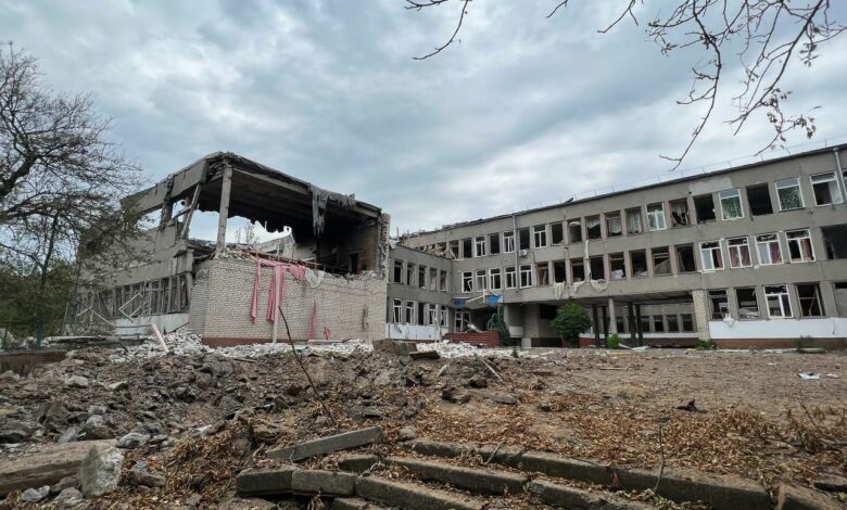 Зруйнована російськими ракетами школа №48 Миколаїв