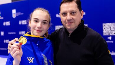 Вікторія Коротченко та її тренер Артем Скороход