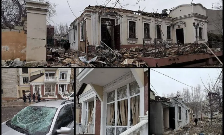 Руйнування в центрі Миколоаєва
