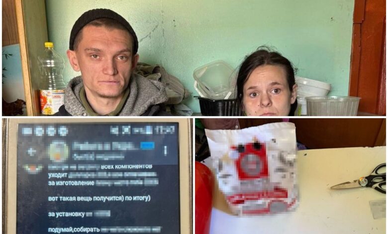 Затримані терористи та їх знаряддя