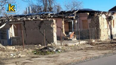 Вулиця Литовченка після ракетного обстрілу