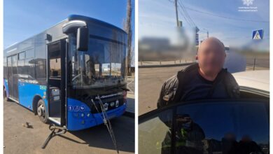 Хулігана затримано (фото патрульної поліції)