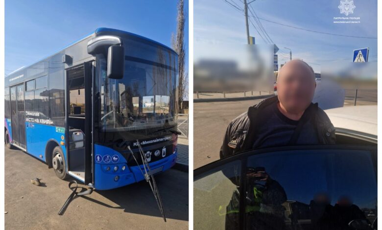 Хулігана затримано (фото патрульної поліції)