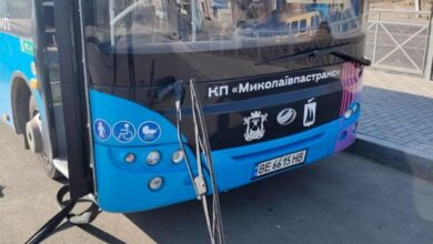 пошкоджений автобус