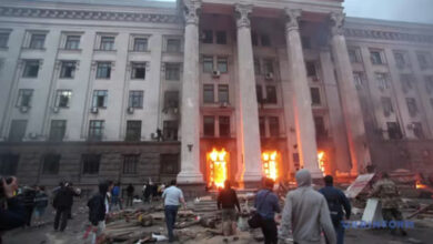 Будинок Профспілок в Одесі. 2 травня 2014. (фото Укрінформ)