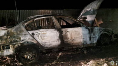 Авто після підпалу