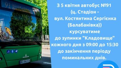 Автобуси курсуватимуть до цвинтаря