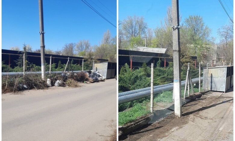 прибирання сміття на Райдужній