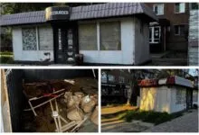 покинутий кіоск на Корабелів