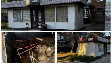 покинутий кіоск на Корабелів