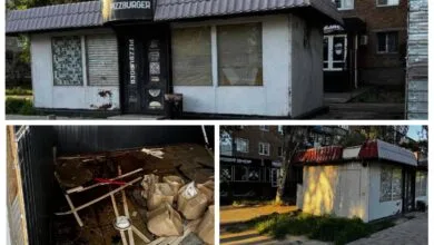 покинутий кіоск на Корабелів