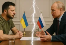 Володимр Зеленський та Володимир Путін