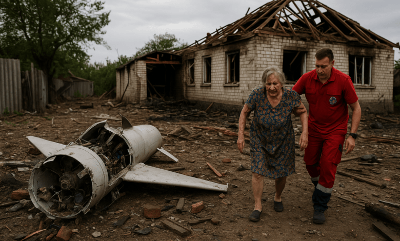 обстріл, ілюстрація від ШІ