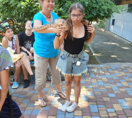 "Селфі з удавом": у Миколаєві змії стали зірками фотосесій