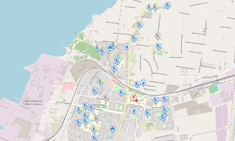 карта точек води