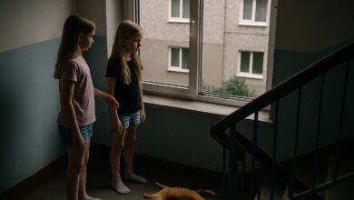 дівчатка і кіт