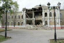 зруйнована гімназія Аркаса