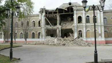 зруйнована гімназія Аркаса