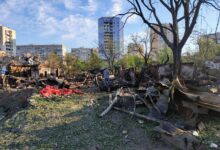 наслідки ракетного удару в Корабельному