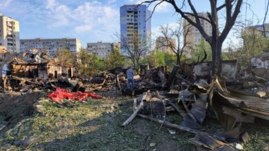 наслідки ракетного удару в Корабельному