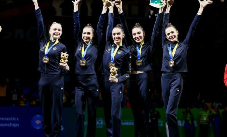 українські гімнастки на чемпіонаті в Бразилії