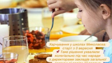 Безкоштовне харчування почнеться з 8 вересня
