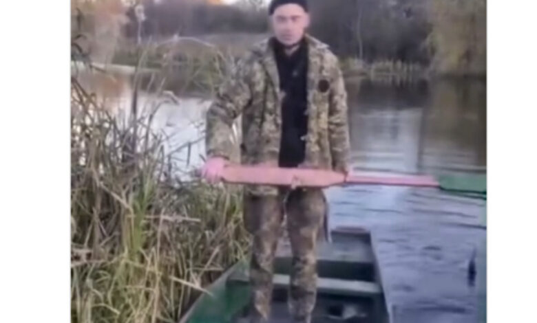 Веслом вбив вагітну кішку (скріншот "Захист тварин Плюшка ")