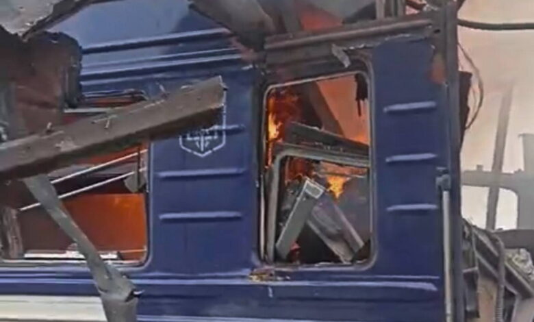 Ракетний обстріл потягу у Шостці