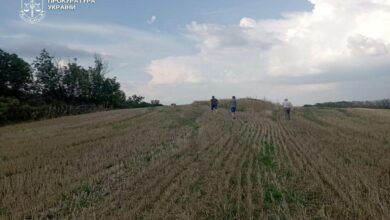 На одному з розораних курганів