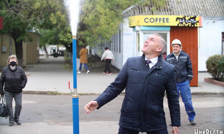 Сєнкевич на "запуску" дюкера у Варварівці