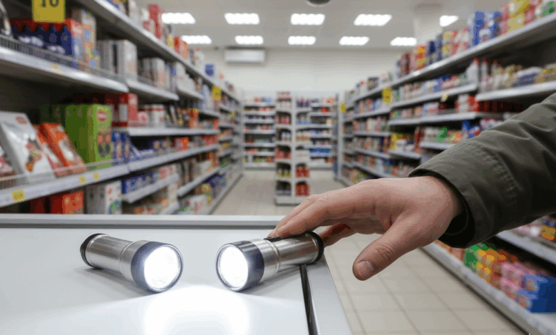 Рука тягнеться за ліхтариком