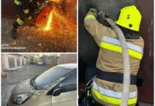 Рятувальники за роботою та врятований автомобіль