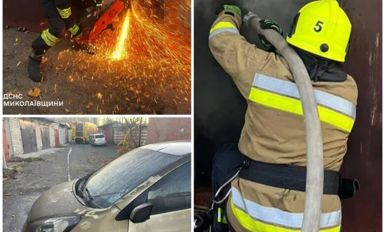 У Корабельному районі Миколаєва горів гараж — вогонь ледь не знищив авто