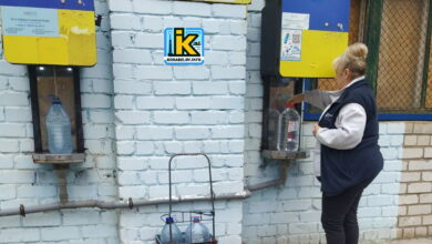 Пункт роздачі безкоштовної води в Корабельному