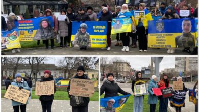 Акція-нагадування про полонених та зниклих безвісти (фото "Суспільне Миколаїв")