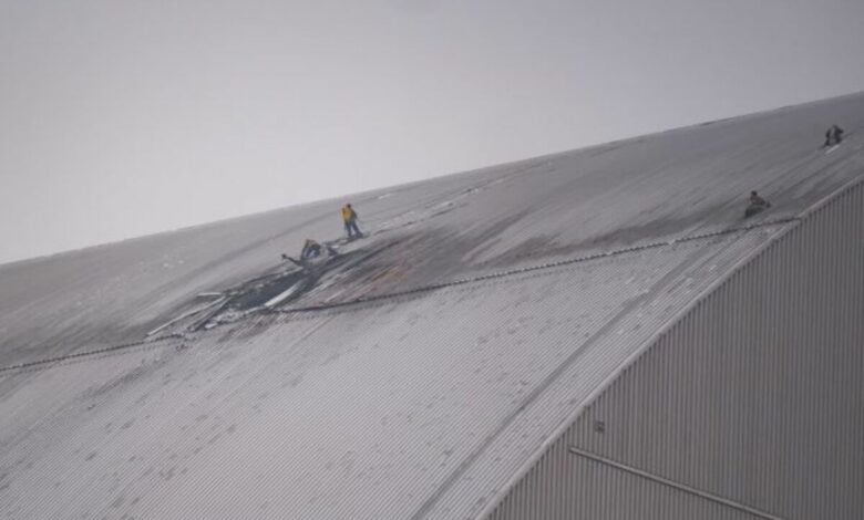 Ремонтні роботи на пошкодженому росіянами Укритті Чорнобильської АЕС