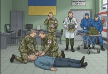 Смерть у ТЦК (ілюстрація від ШІ)