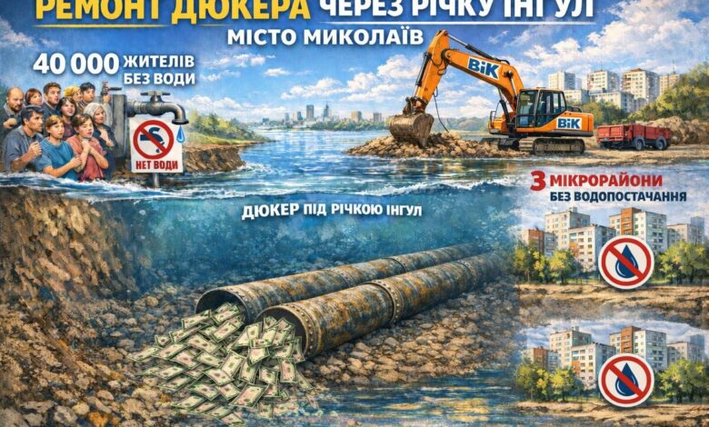 Ремонт дюкера в Миколаєві