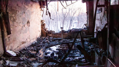 Зруйновані приміщення медичного закладу в Києві після удару російських військ 5 січня 2026 року. (фото Медіацентр Україна)