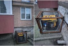 Генератор під вікнами квартир по вул. Ольжича