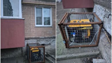 Генератор під вікнами квартир по вул. Ольжича