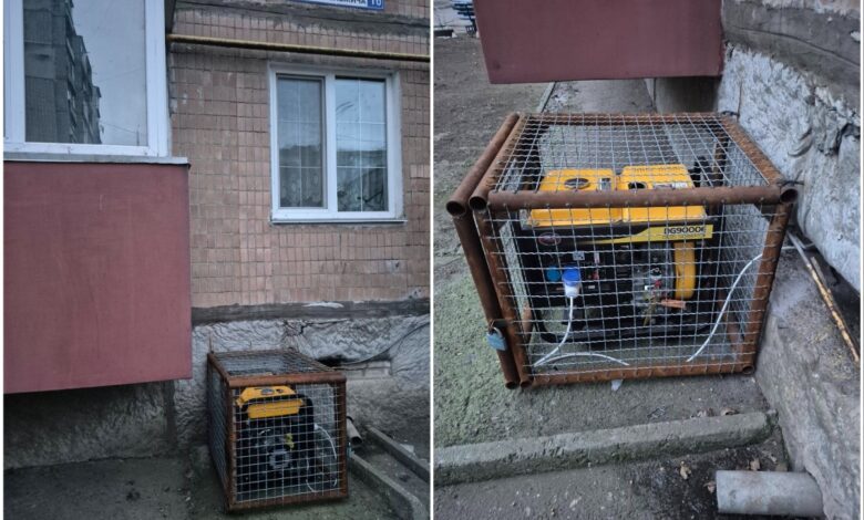 Генератор під вікнами квартир по вул. Ольжича