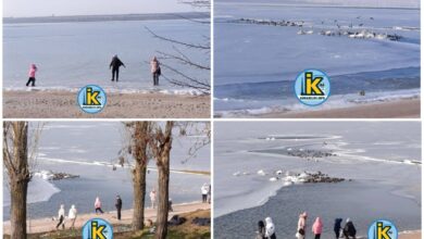 лід на річці