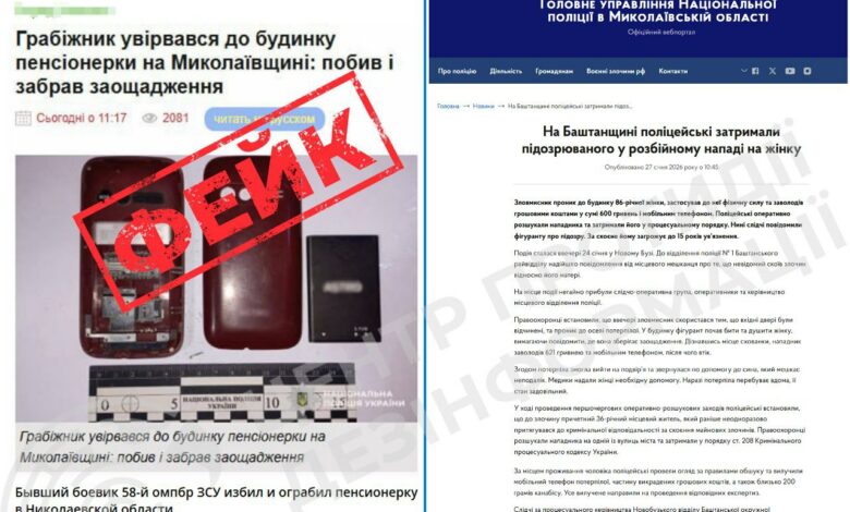 Праворуч - факт; ліворуч - фейк