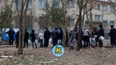 Черга біля пункту видачі води в Корабельному районі